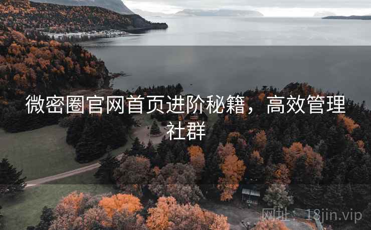 微密圈官网首页进阶秘籍，高效管理社群