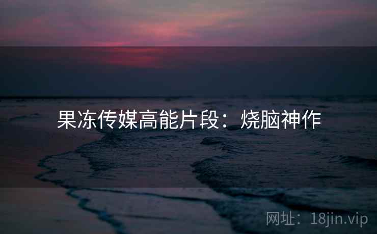 果冻传媒高能片段：烧脑神作